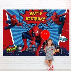 Spiderman Marvel Superhero Happy Birthday Backdrop 5×3.5ft Party Decoration