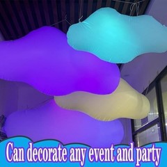 3.28-9.84FT PVC Inflatable Cloud Balloons Indoor Hanging Decoration w/ Accessory
