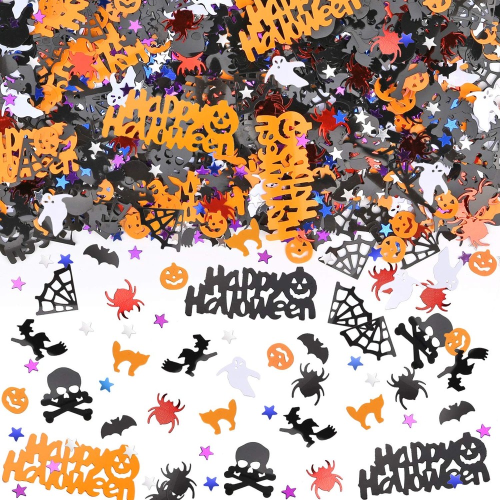 2000+pcs Confetti Table Scatter Pumpkins Spiders Bats Witches Spider Webs Sta…