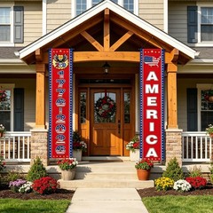 250th Anniversary Banners – 1776-2026 250th Independence Day Door Banner, Red…