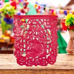 Virgen De Guadalupe Papel Picado Banners 3PACK Plastic Tricolor.