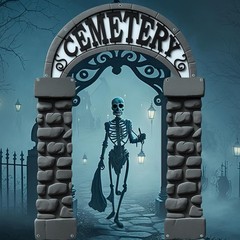 3Pcs Halloween Cemetery Archway Door Decorations Halloween Graveyard Porch Ba…