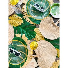 Large Artificial Monstera Leaves, Home Decor, 12 Pieces