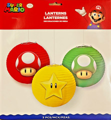 Super Mario Brothers Bros Video Game Hanging Birthday Paper Party Lanterns (3)