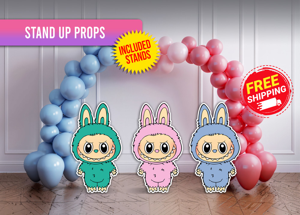 Fun monster props for kids parties, Labu cutouts & events 3ft, Rabbit props