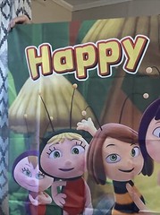 Maya the bee happy birthday backdrop 3 x 5