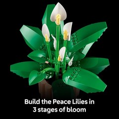 LEGO 11504 Botanicals Peace Lily – Artificial Potted Plants Set for Adults – …