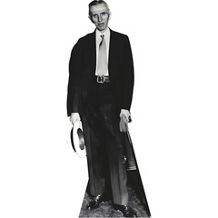 H52821 Nikola Tesla Hat and Cane Cardboard Cutout Standee Standup