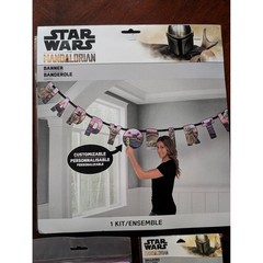 Star Wars Mandalorian Grogu Party Supplies Bundle Wall Decor Banner Balloons NEW