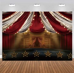 Red Circus Tent Backdrop Carnival Night Theme Party Baby Shower Photo Background