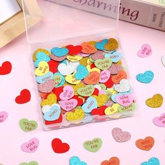 200 PCS Glitter Valentines Day Conversation Candy Heart Table Confetti
