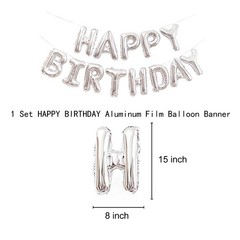 Birthday Party Decorations 58 PCS Silver White Kit for Women – Adult Theme
