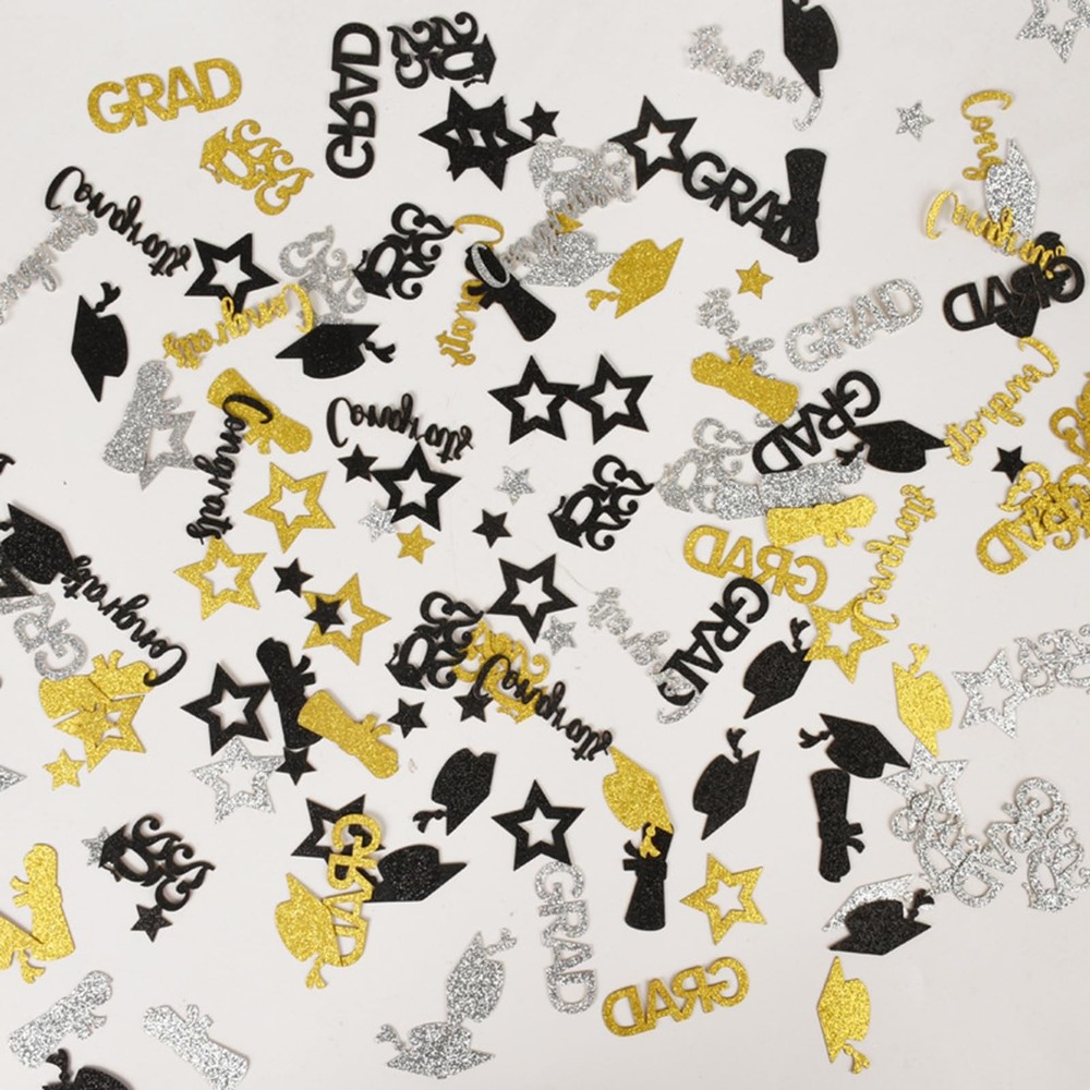 100 PCS Graduation Certificate Done Doctoral Cap Party Table Confetti