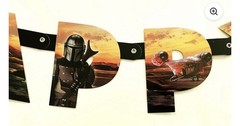STAR WARS BIRTHDAY BANNER Mandalorian BABY YODA «happy birthday» 6′ long NEW!