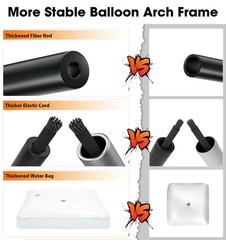 Chamvis Balloon Arch Kit 9Ft Height 10Ft Width Adjustable Balloon Arch Stand