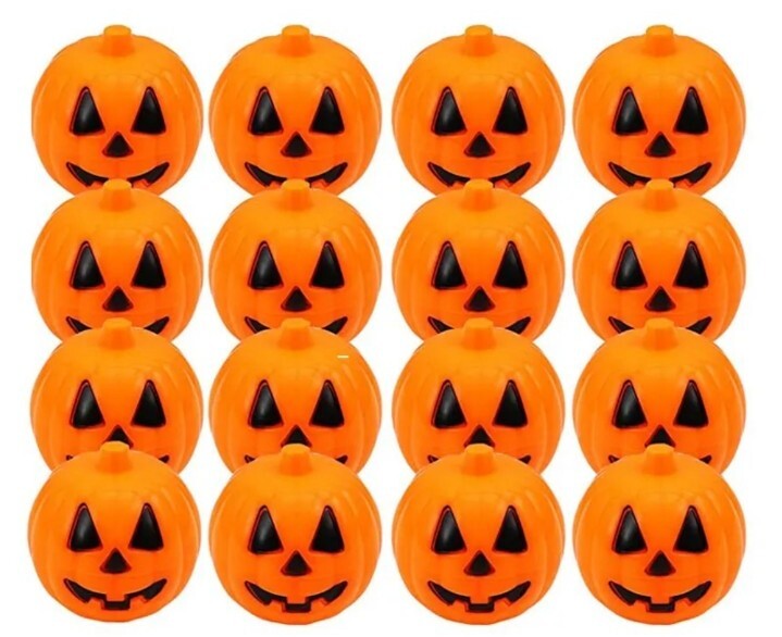 10 Pcs Halloween Mini Pumpkin Containers – Open Pumpkin Shell Party- NEW