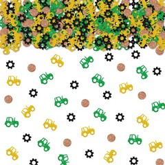100 PCS Tractor Confetti Green Glitter Farm Themed Baby Shower Scatters