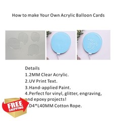 Balloon Acrylic Milestone Blanks,17pcs DIY 1st-Year Milestone Balloons Cards …