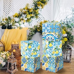 Hushee 6 Pcs Large Capri Lemon Party Decorations Boxes 12 Inch Amalfi Coast