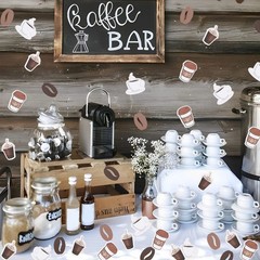 200 PCS Coffee Cup Bean Confetti for Bridal Shower Birthday Party Table Decor