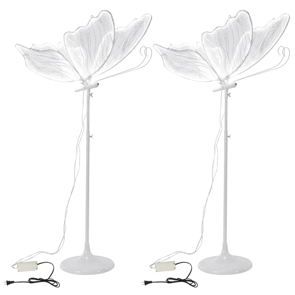 2 Pack Wedding Butterfly Floor Lamp Decorations Easy To Install for Party