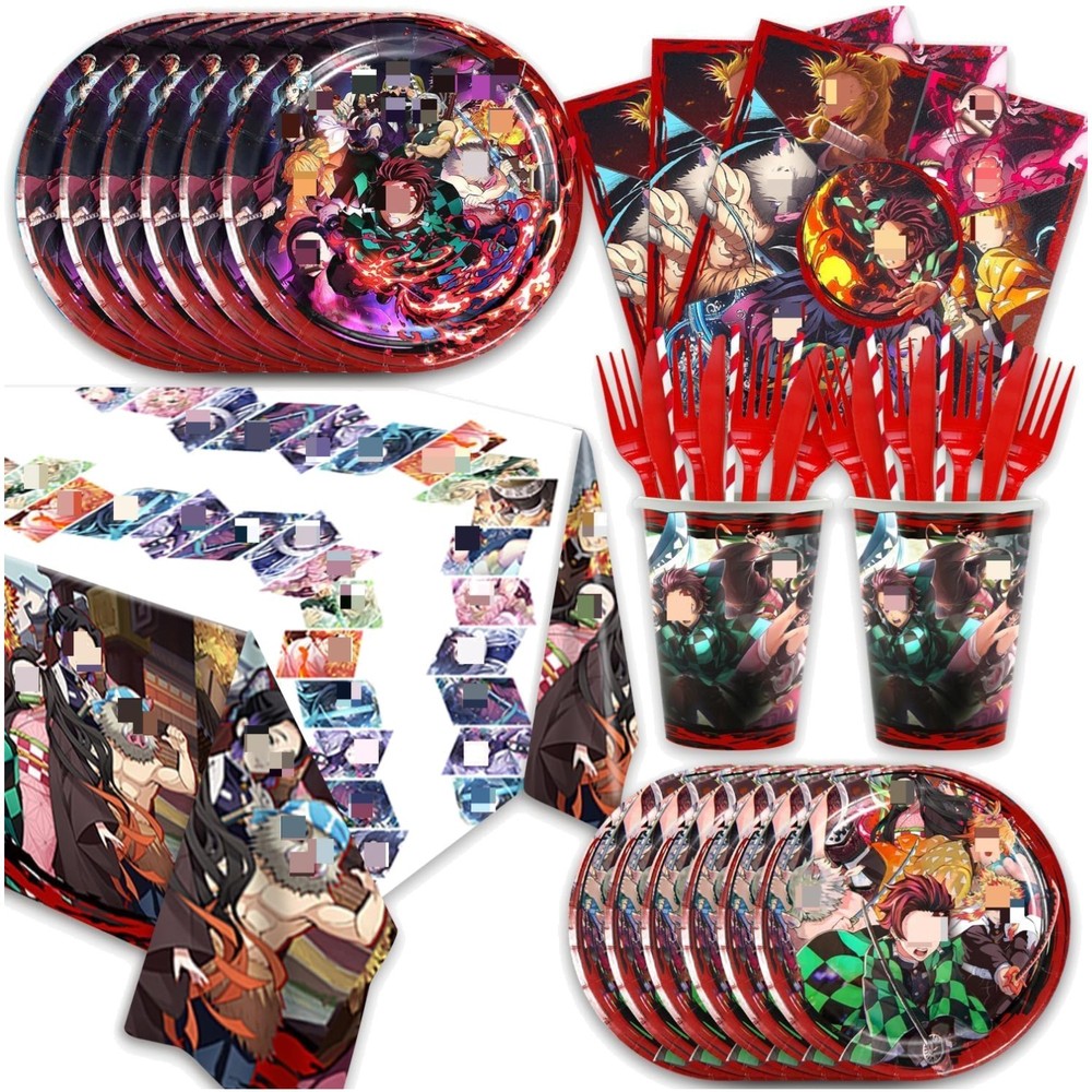 Demon Birthday Party Tableware Set – 141pcs
