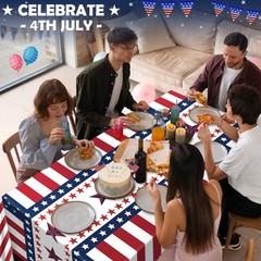 4th Of July Decorations – Red White And Blue Tablecloth For 250th Anniversary