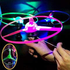 3/5Pcs Outdoor LED Luminous Pull String Bamboo Dragonfly Flying Toy.