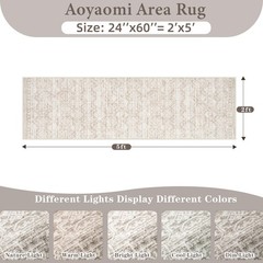Runner Rug 2×5 Boho Geometric Area Rugs: Small Washable Kitchen Entryway Rug,…