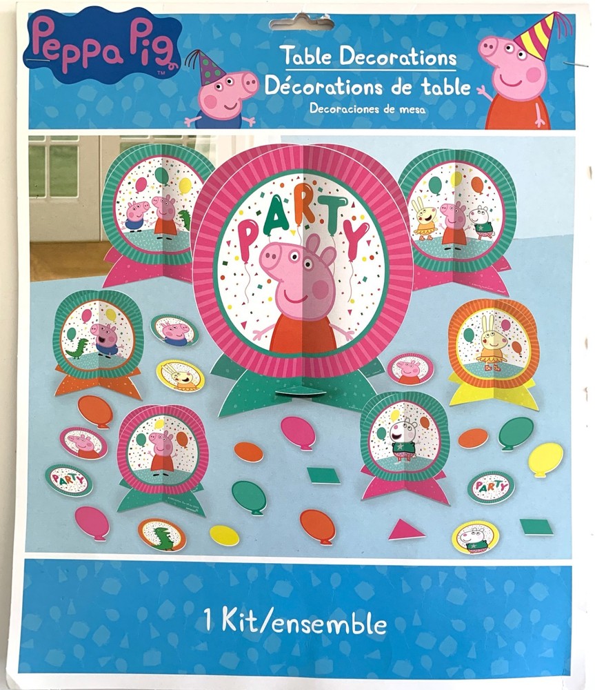 27 Piece PEPPA PIG Confetti Party Table Decorating Kit