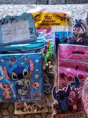 Stitch Party Supplies Decorations 280 Pcs Stickers Forks Spoons Plates Table
