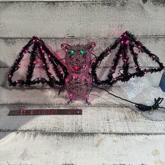 Halloween 27” Light Up Bat Indoor/outdoor – 2001 May Co – W/box – Very Rare