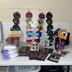 31 Pc Cute Not Scary Halloween Party Decorations Wood & metal signs Banners LED