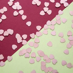 Rose Gold Heart Shaped Small Metallic Foil Confetti Table Wedding Decor 10mm