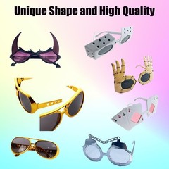 16 Pack Novelty Sunglasses for Adults – Fun Party Eyeglasses & Photo Booth Props