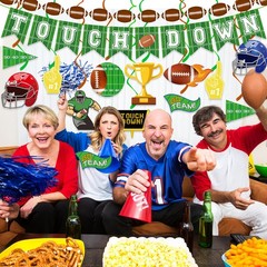 Football Party Decorations 34 PCS Game Day Supplies Birthday Tailgate Decor