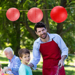 6 Pcs Red Gingham Picnic Party Decorations Kit 12 Inch Checkered round Paper Lan