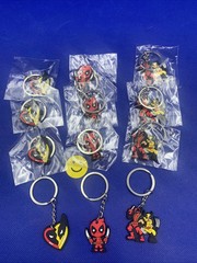 🔥12x Deadpool & Wolverine Party Keychains Kid Birthday Party Goods Superhero