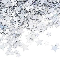 60 Grams Glitter Silver Star Sequins and Spangles Metallic Glitter Foil Confe…
