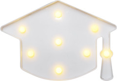 Illuminated Graduation Cap Letters for Doctorate and Master Ceremonies, White