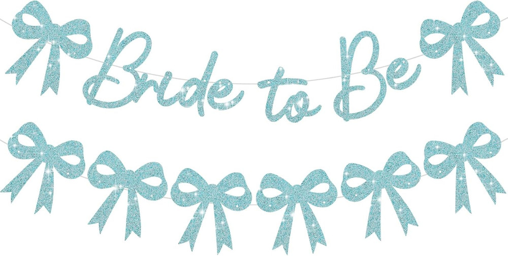 Glitter Silver Bride to Be Banner,Pre-Strung Bridal Shower Sign Garland,Bachelor