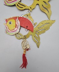 Chinese New Year Lantern Decorations PAIR ~ Fish Lanterns & Pineapple LARGE