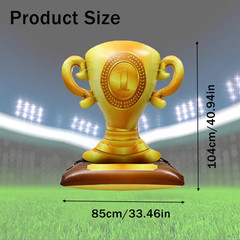 4D Giant Trophy Standing Balloon Gold Champion Foil Balloons,First Prize Balloon