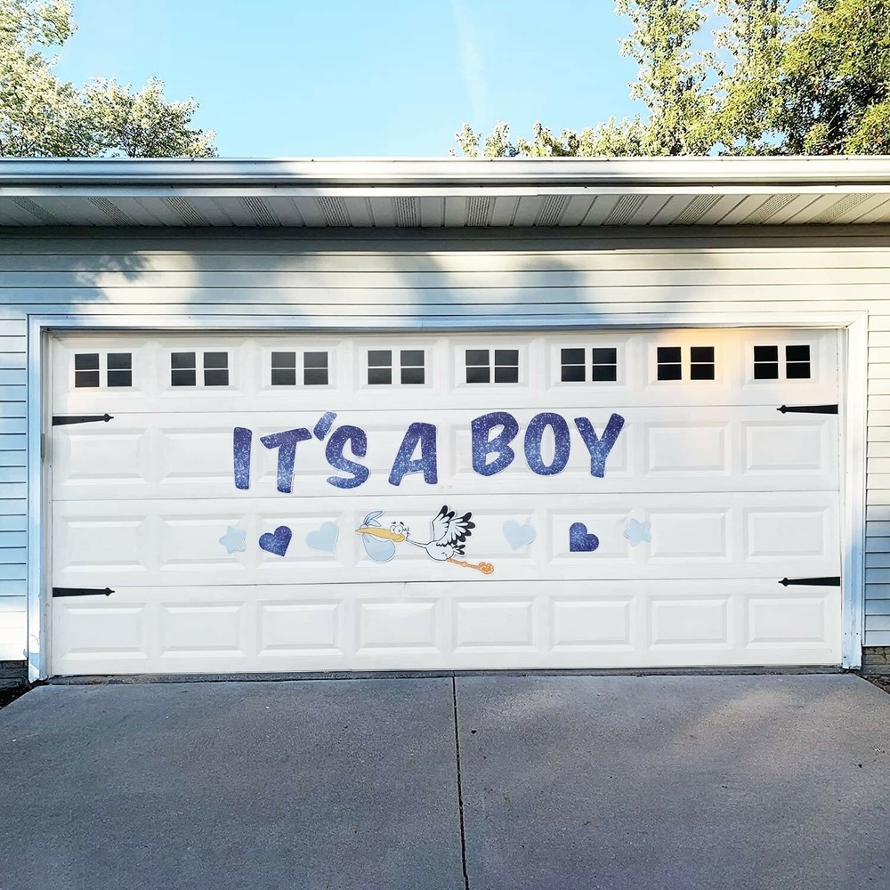 VictoryStore Jumbo It’s A Boy Garage Magnet Decoration Set, Gender Reveal…