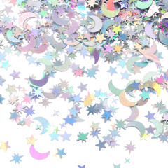 Moon Star Table Confetti Decor Glitter Confetti for Birthday Wedding Foil Theme