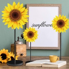3 Pcs Spring Table Decor Summer Sunflower Wood Table Sign Spring Freestanding…
