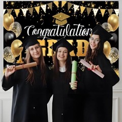 Congrats Grad Banner Congratulations Banner Xtra Large Size 72×44 Inch Grad New