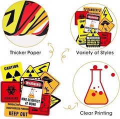 9PCS Vibrant Science Party Decorations – Mad Scientist Theme for Kids’ Birthdays