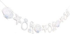 Last Toast on the Coast Banner – Coastal Bachelorette Decor,Seashell Garland Blu