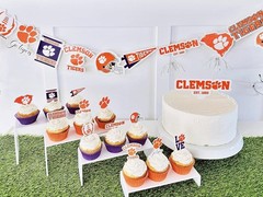 Clemson Football Cupcake Toppers Party Decorations Birthday Graduation Supplies